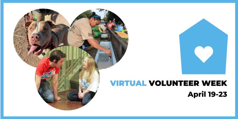 Virtual Volunteer Week: Making a Difference from a Distance with images of GivePulse volunteers out in the community