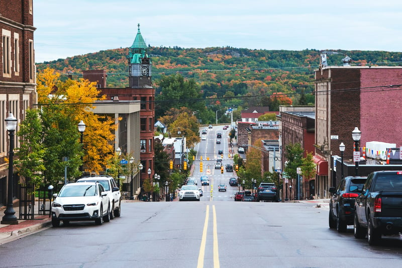 Picture down the street in downtown Lansing Michigan